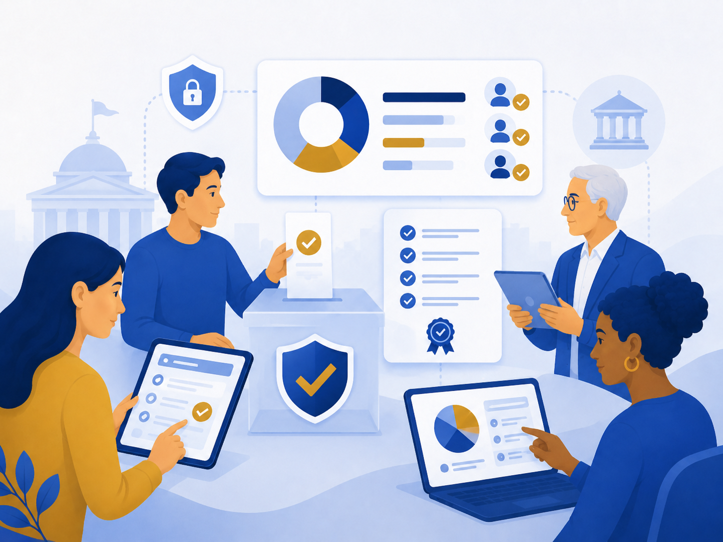 Digitale Abstimmung mit transparenter Ergebnisdarstellung